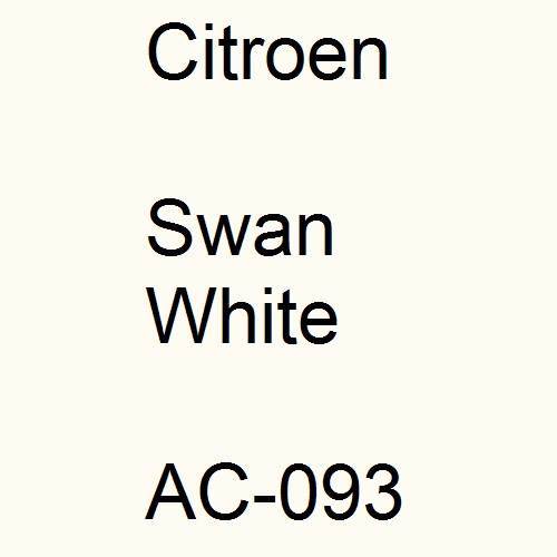 Citroen, Swan White, AC-093.